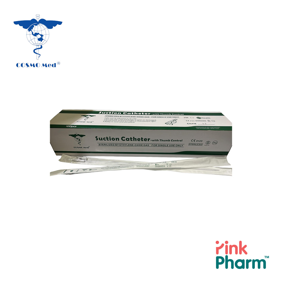 CosmoMed Suction Catheter with Thumb Control - Sterile (100pc / box)
