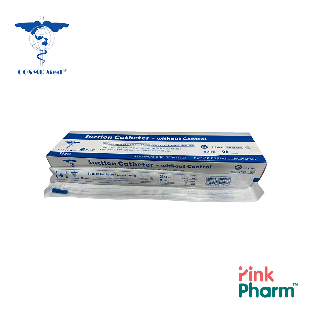 CosmoMed Suction Catheter w/o Control - Sterile (50pcs / Box)