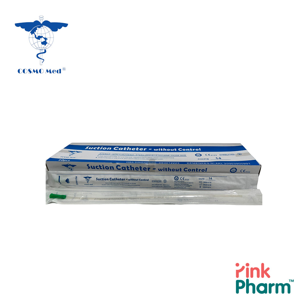CosmoMed Suction Catheter w/o Control - Sterile (50pcs / Box)