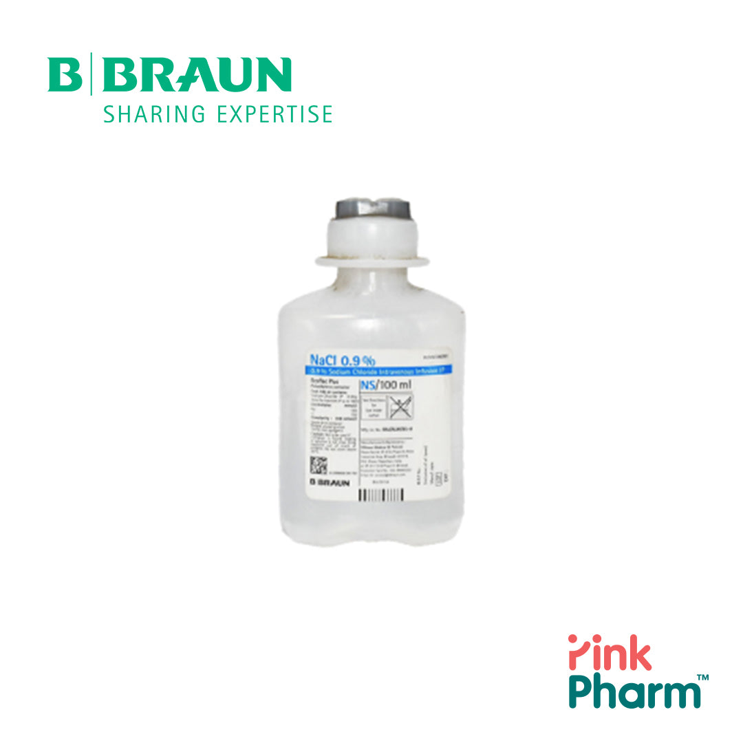 B Braun Sodium Chloride Intravenous Infusion, B P 0.9% 100m — PinkPharm