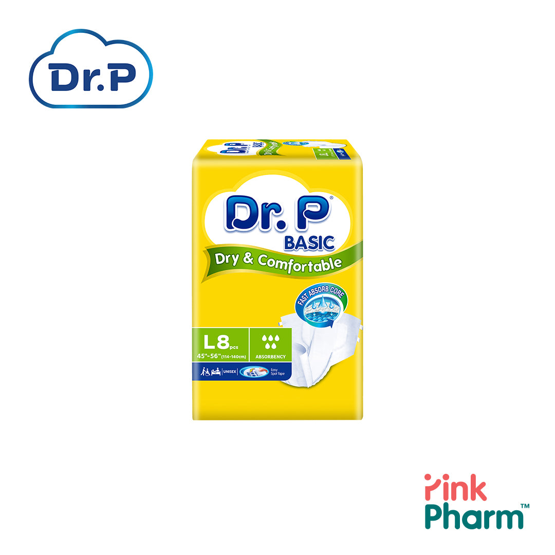 Dr. P Basic Adult Diapers - Carton
