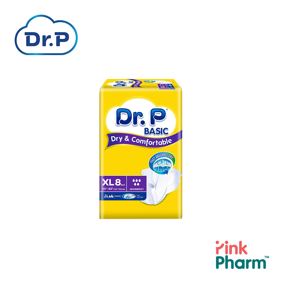 Dr. P Basic Adult Diapers - Carton