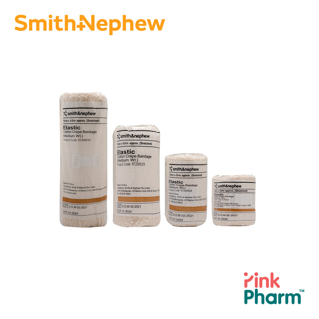 Smith+Nephew Elastic Crepe Bandage Medium WT (4 Sizes)