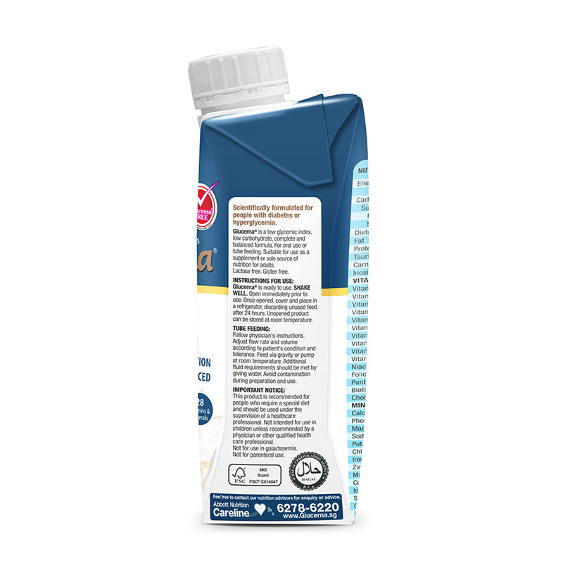 Glucerna Liquid Vanilla 250ml (Carton of 24s)