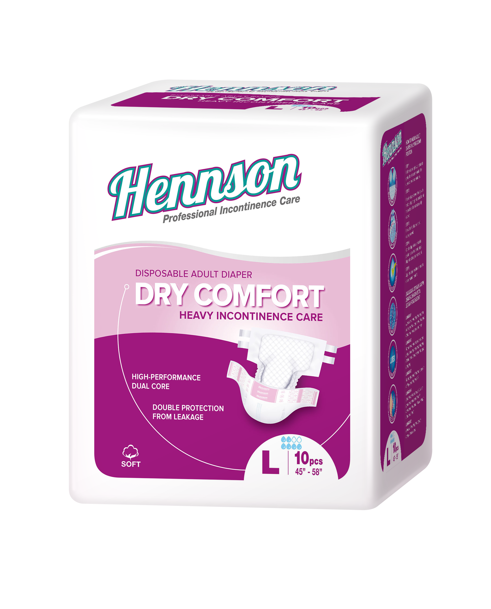 Hennson Disposable Adult Diaper 10's (L)