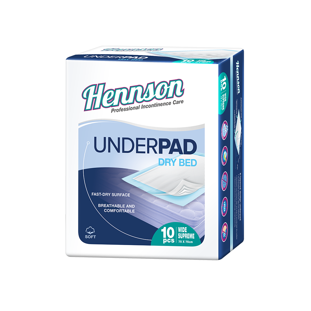 Hennson Drybed Underpad 75cm X 75 cm - 10'S