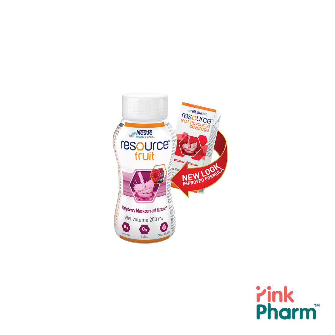 RESOURCE Fruit Raspberry Blackcurrant 200ml - Affordable Healthcare ...