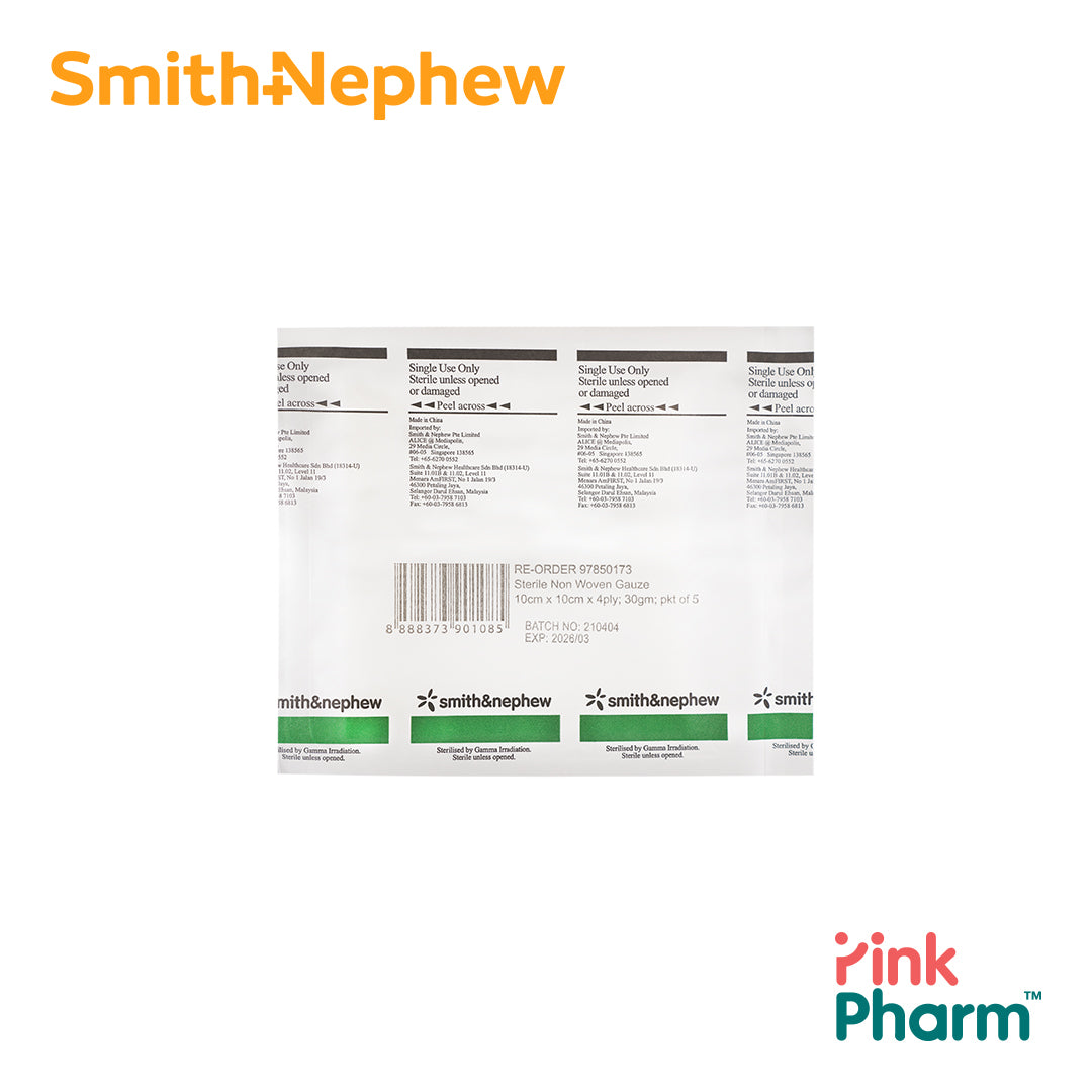 Smith+Nephew Non-Woven Sterile Gauze 4ply (2 Sizes)