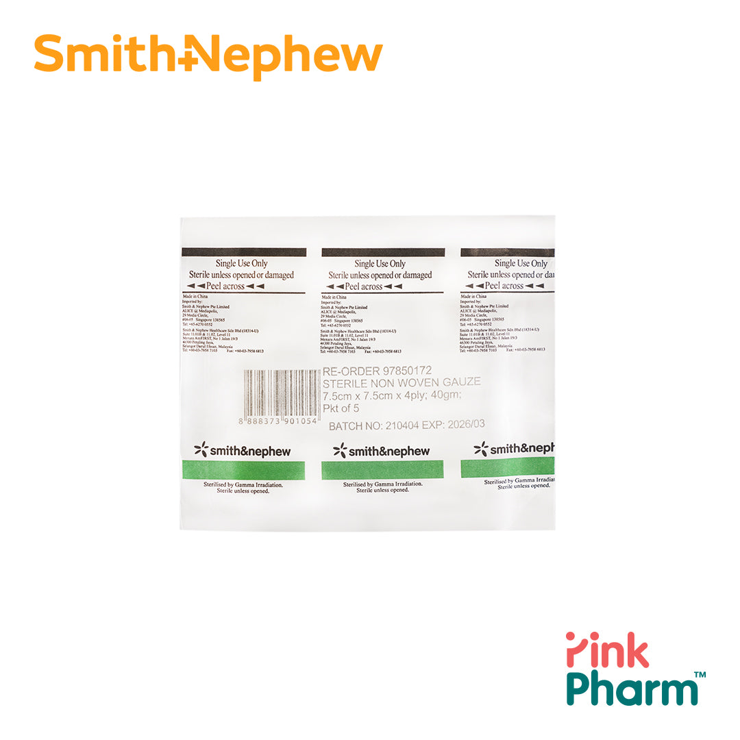 Smith+Nephew Non-Woven Sterile Gauze 4ply (2 Sizes)