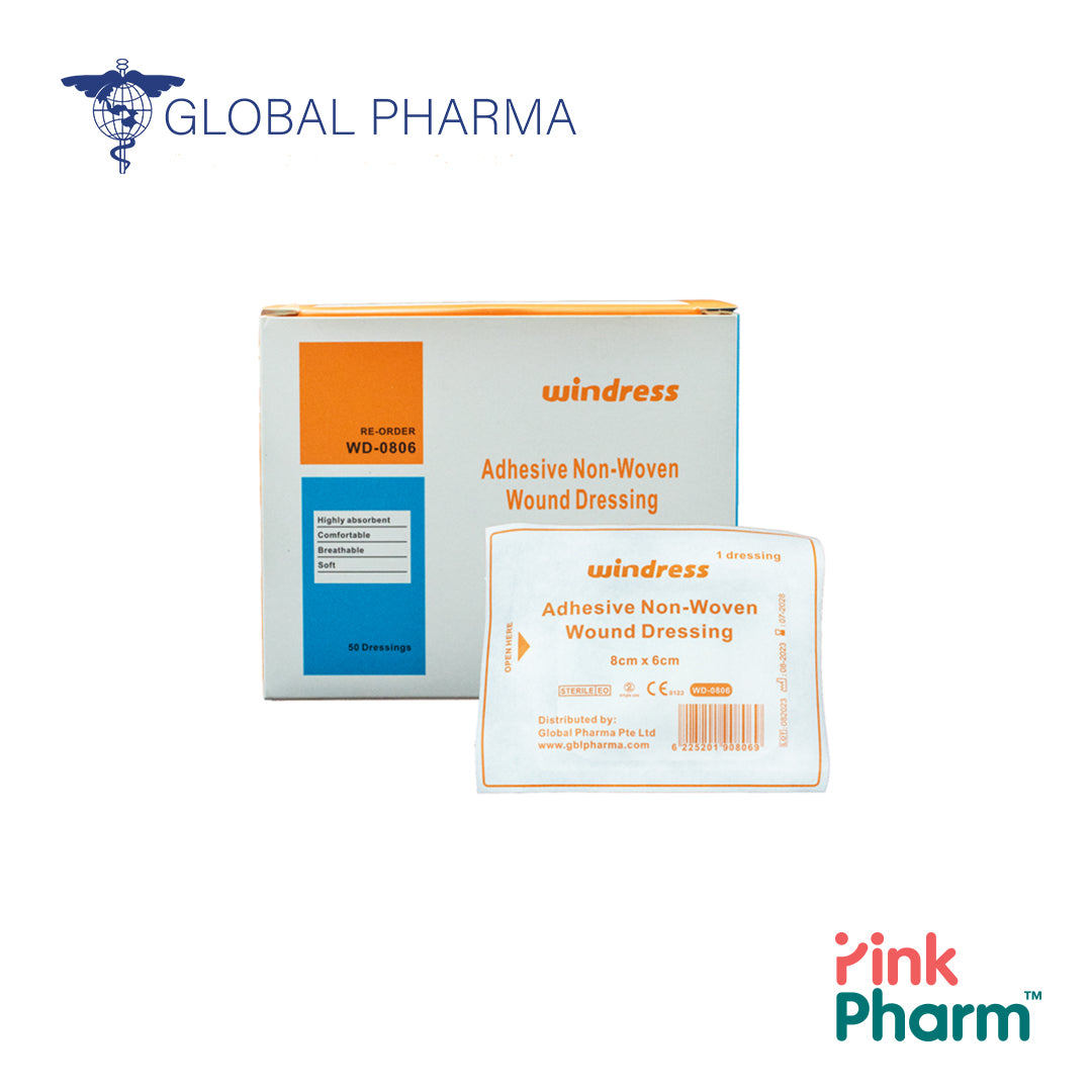 Windress Adhesive Non Woven Wound Dressing 8 x 6cm