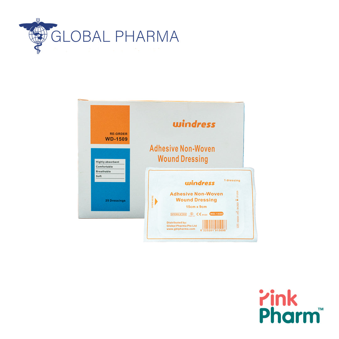 Windress Sterile Adhesive Non Woven Wound Dressing 15 x 9cm